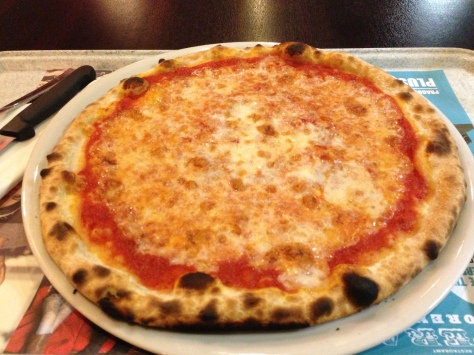 My first italian pizza ever!  Photo Credit: Me