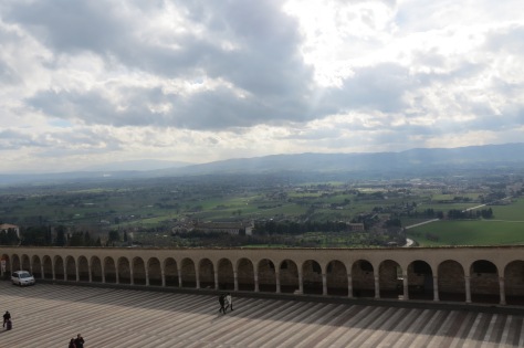 The view from the top half of the Basillica of San Francesco.